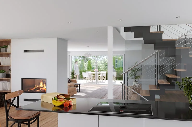 Interior visualization. Living room. Kreuzlingen (Thurgau)