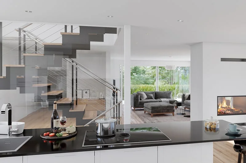 Interior visualization. Living room. Kreuzlingen (Thurgau)