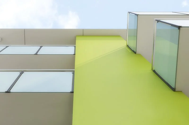 Architectural visualization. Apartment buildings. House wall