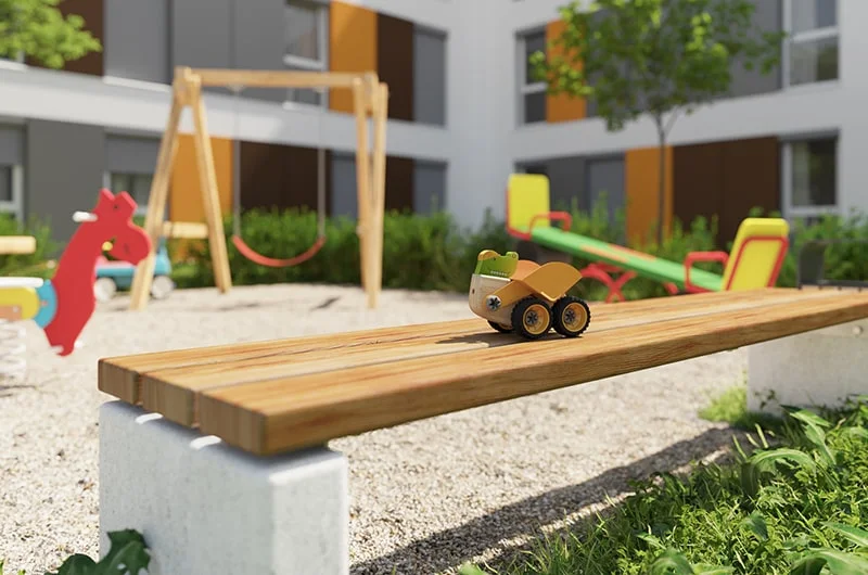 Exterior visualization. Apartment building. Wangen im Allgäu