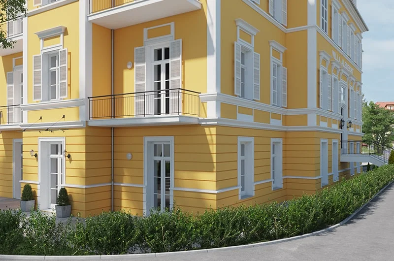 Architectural visualization. Villa Albrecht. Side view