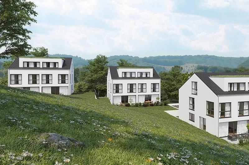 Exterior visualization. Five Duplexes. Michelfeld