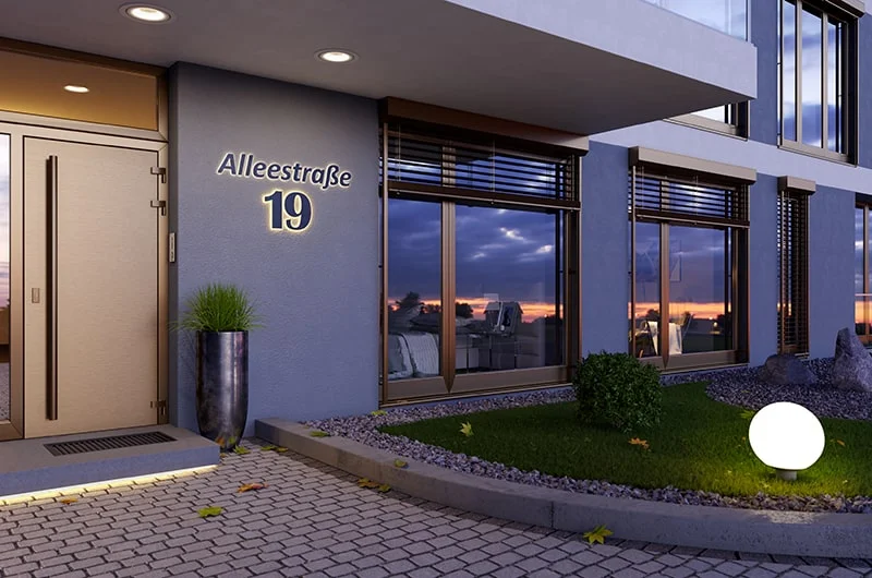 Exterior visualization. Apartment building. Menzingen