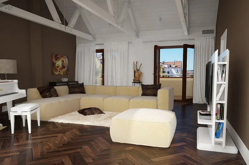 Interior visualization. Living room