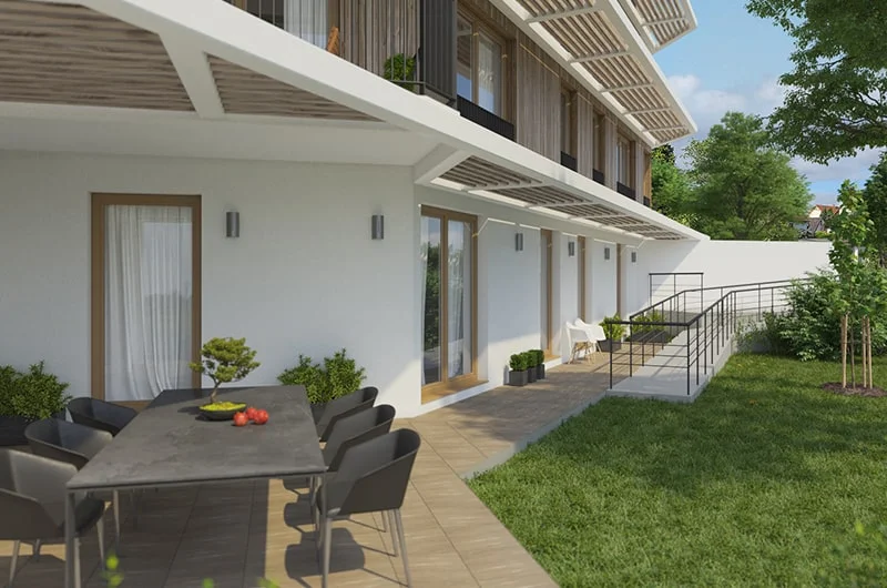 Exterior visualization. Apartment building. Rheinheim - Küssaberg