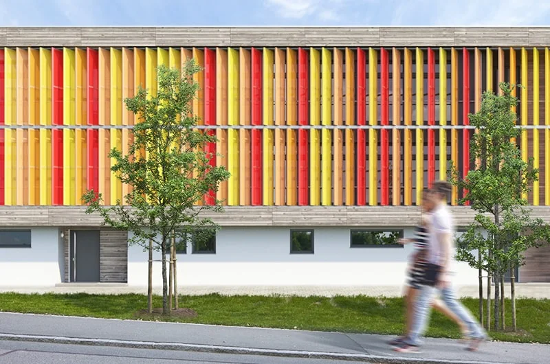 Exterior visualization. High school