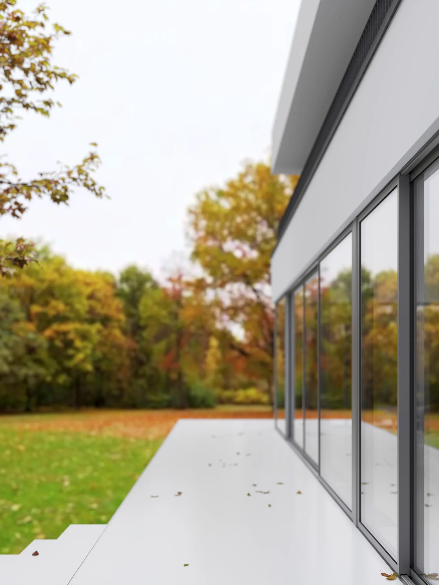 Architectural visualization. Single-family house with Porsche garage_04