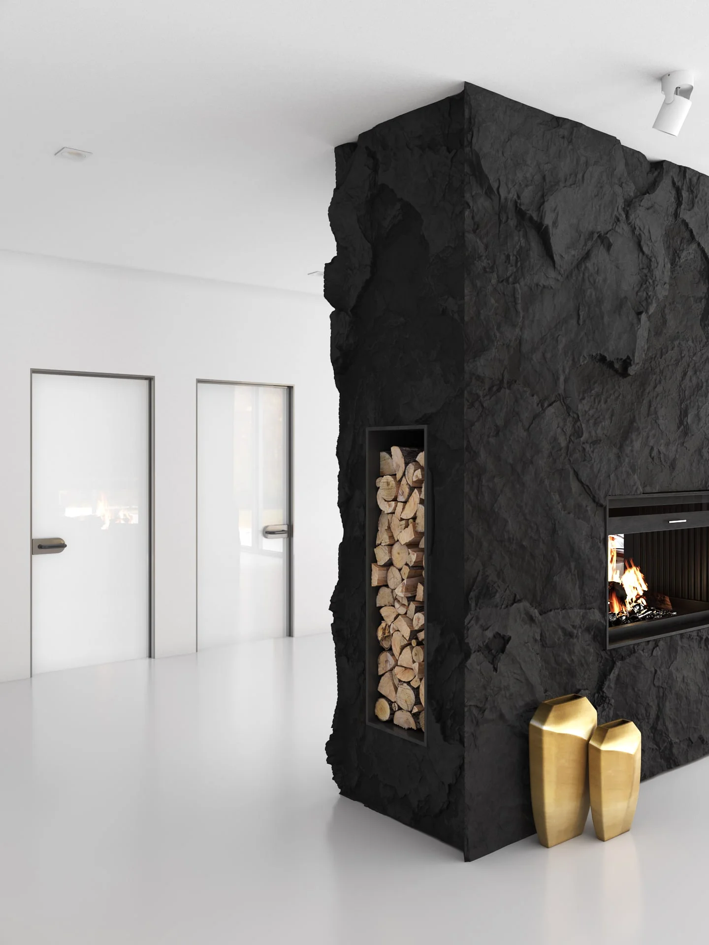 Architectural visualization. Single-family house with Porsche garage_08