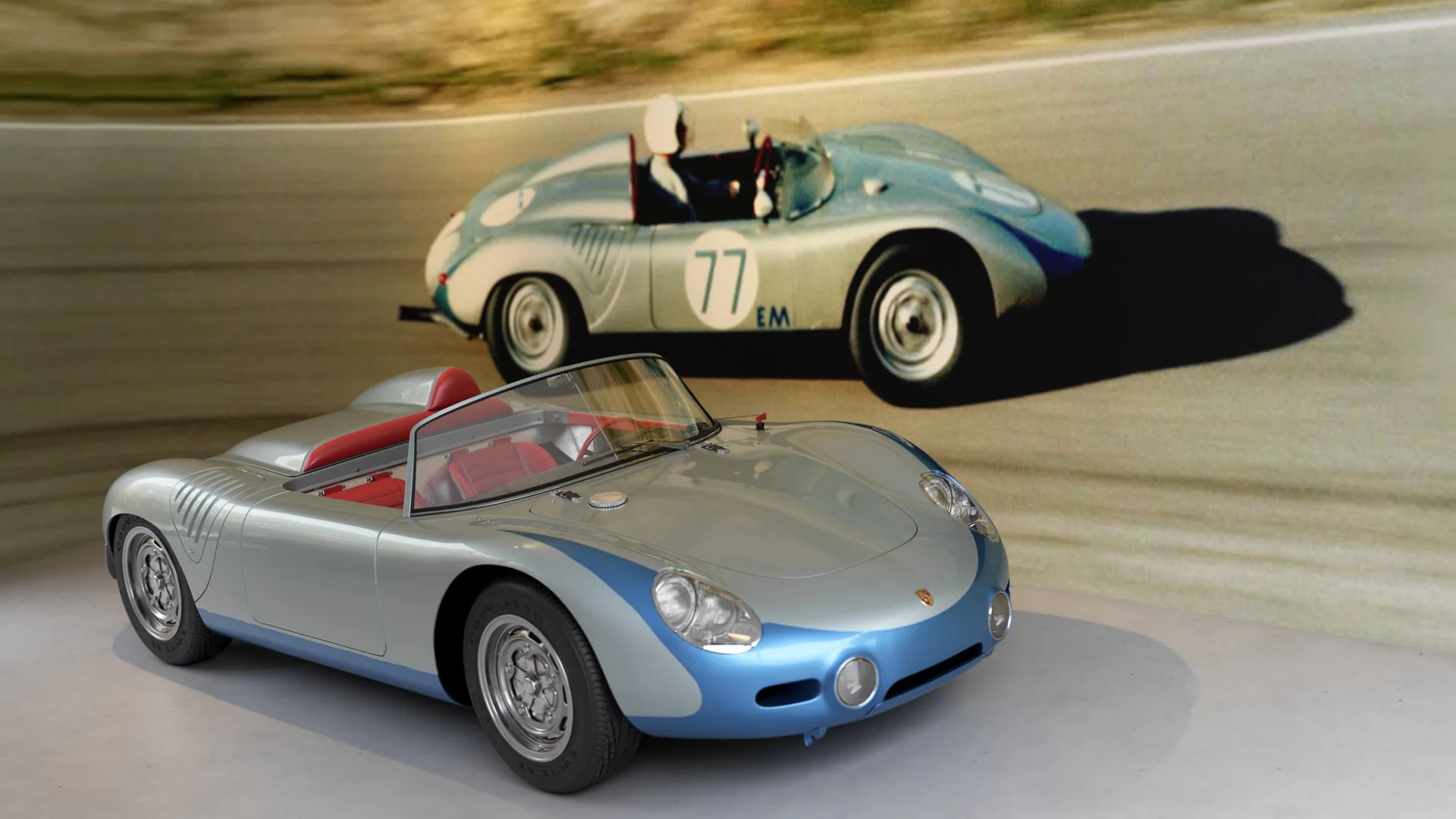 Architectural visualization. Single-family house with Porsche garage_12