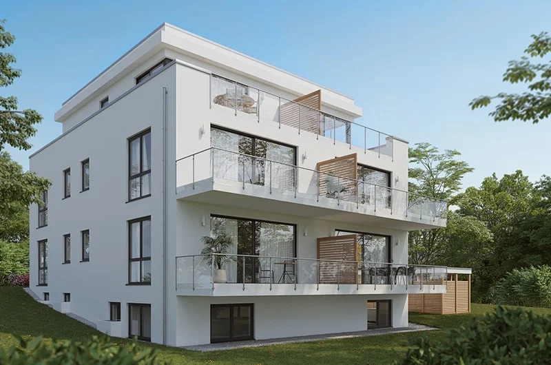 Exterior visualization. Five Family houses. Wesseling