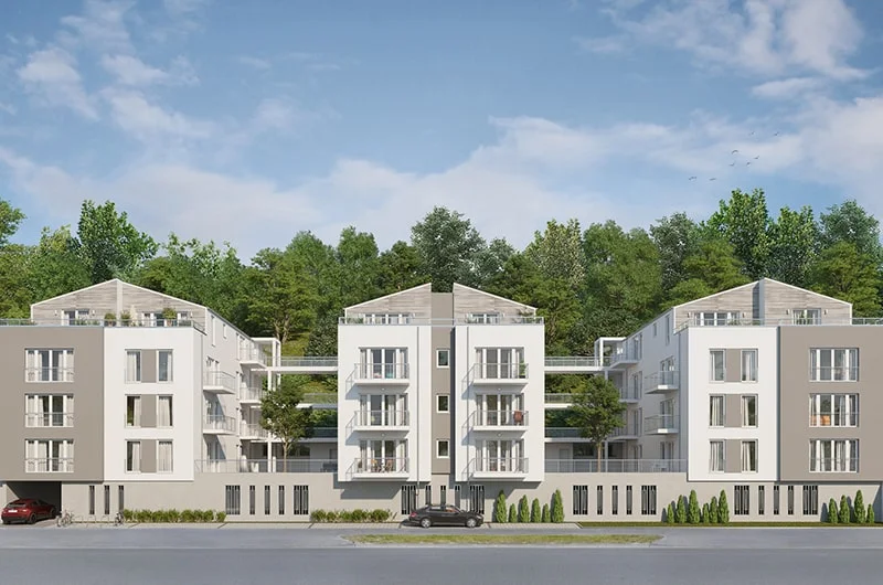Exterior visualization. Apartment buildings. Vallendar