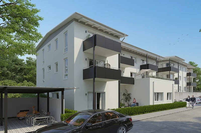 Exterior visualization. Apartment building. Coburg