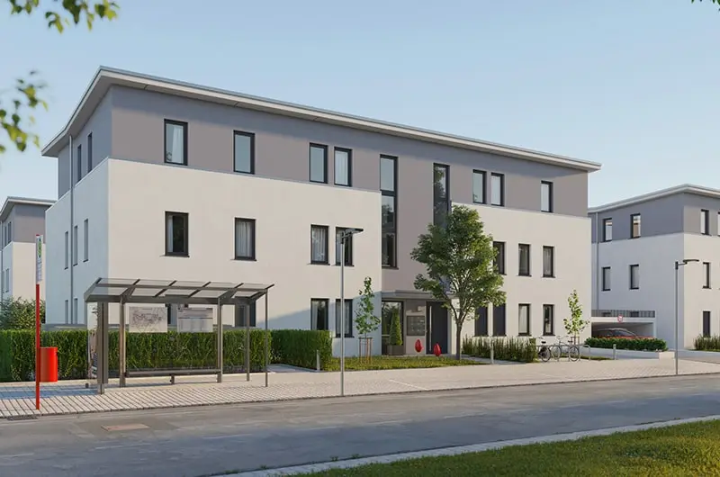 Architectural visualization. Apartment buildings. Giengen an der Brenz