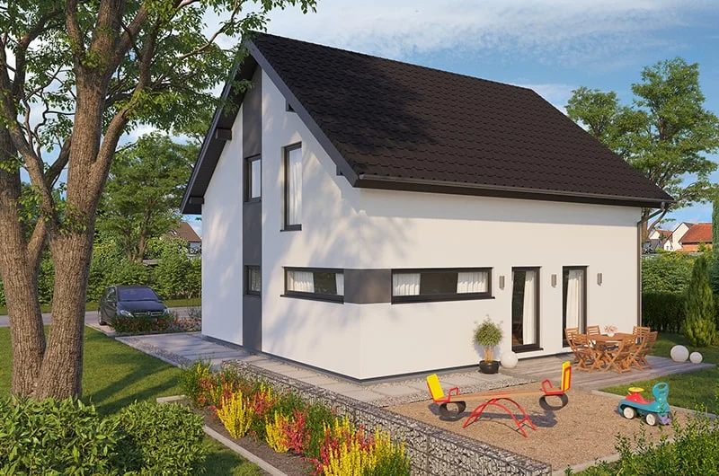 Exterior visualization. Single-family house