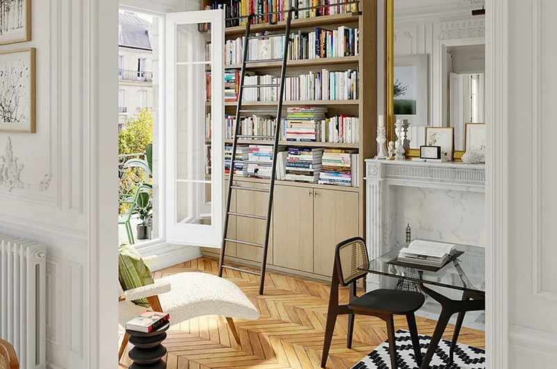 Interior visualization. Apartment in Paris. Paris