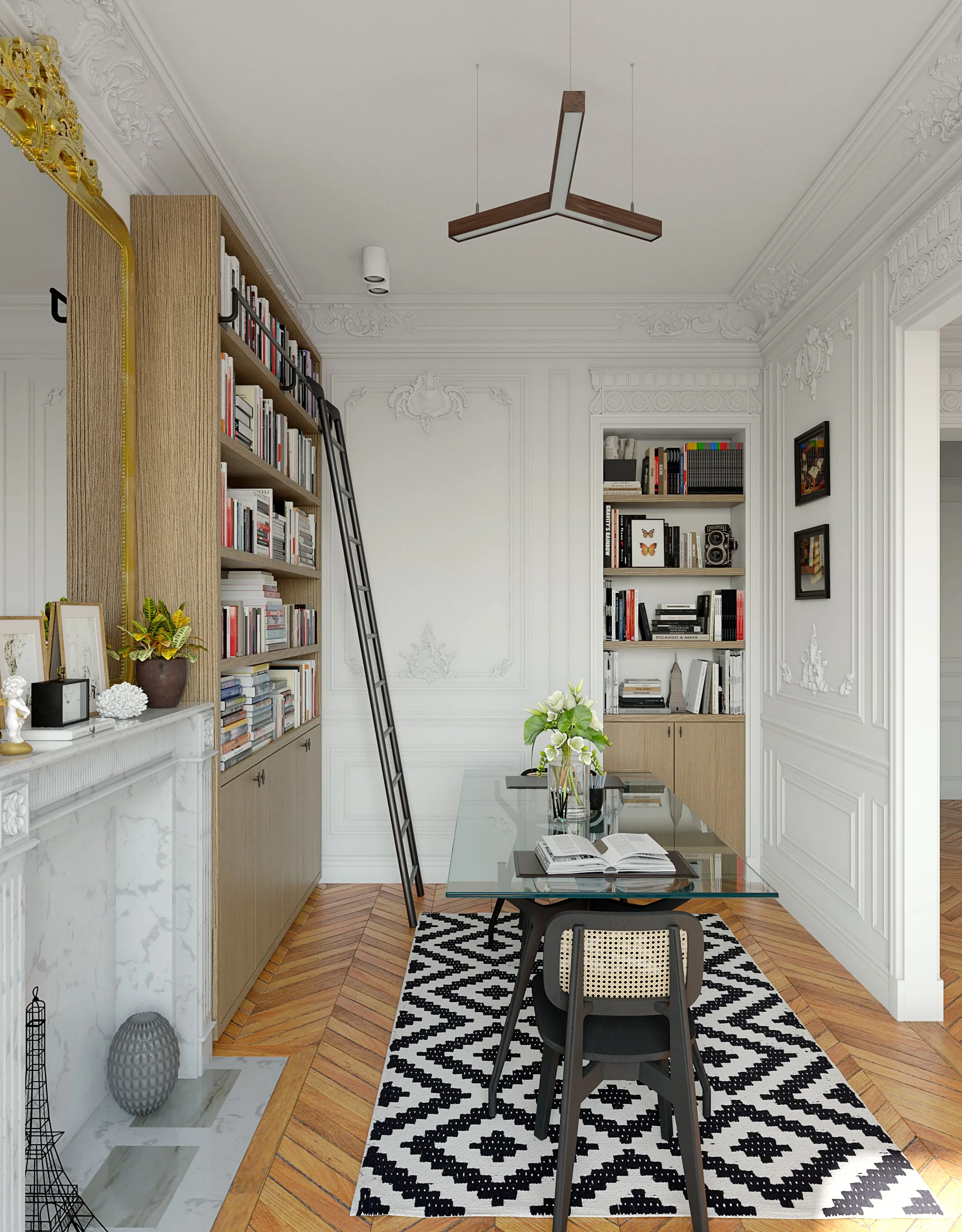 Architectural visualization. Interior visualization. Apartment in Paris_05