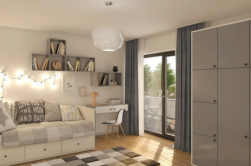 Architectural visualizations. Apartment building. Children's room