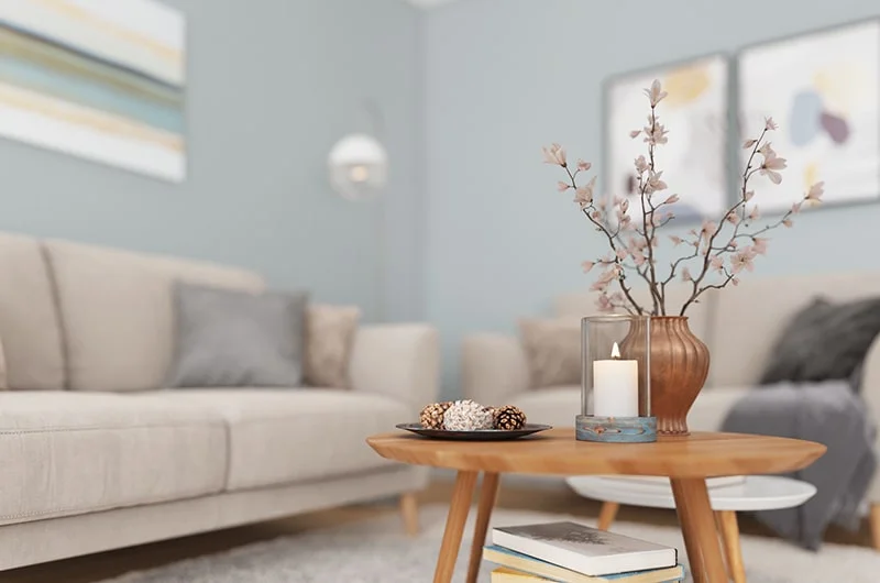 Architectural visualization. Townhouses. Living room