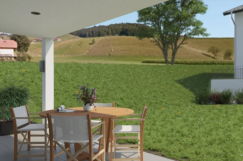 Architectural visualization. Townhouses. Terrace_03