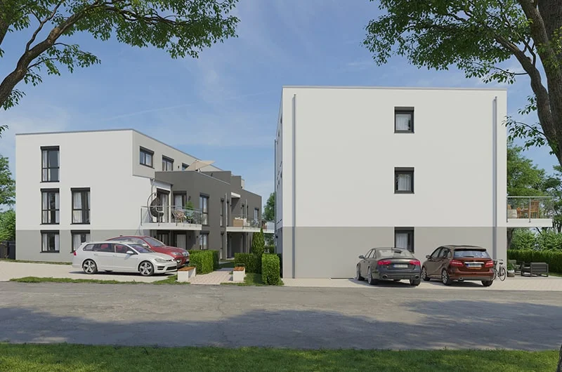 Exterior visualization. Apartment buildings. Engelsbrand