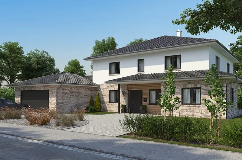 Exterior visualization. Single-family house. Löningen