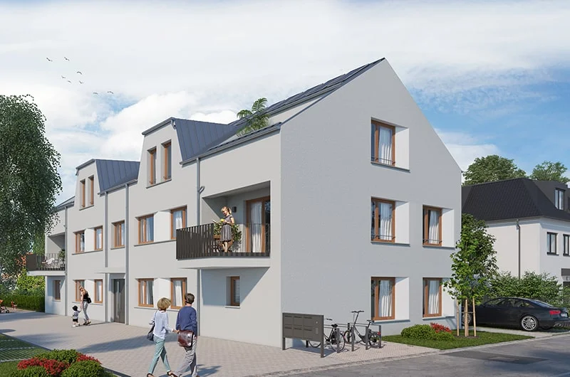 Exterior visualization. Apartment building. Ketsch