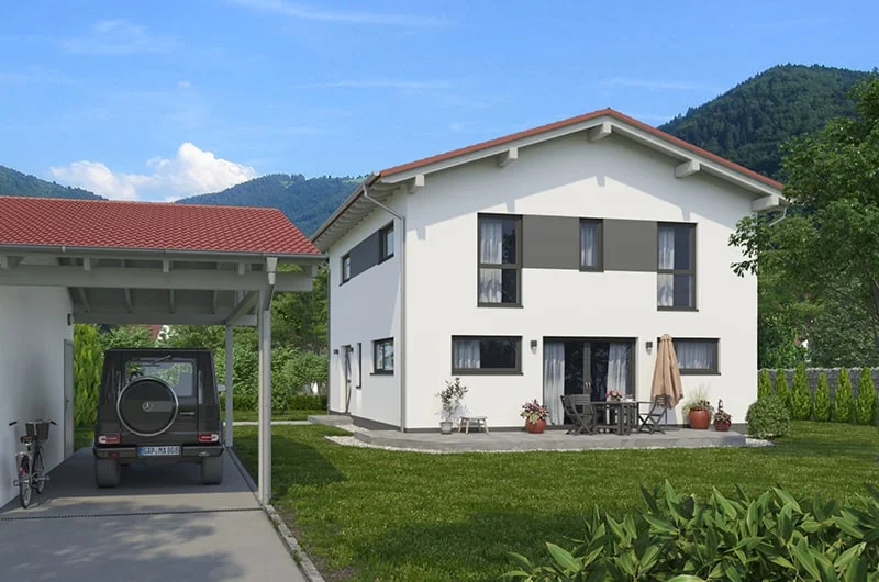 Exterior visualization. Single-family house. Epfach