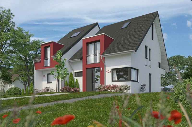 Exterior visualization. Duplex. Deutschland