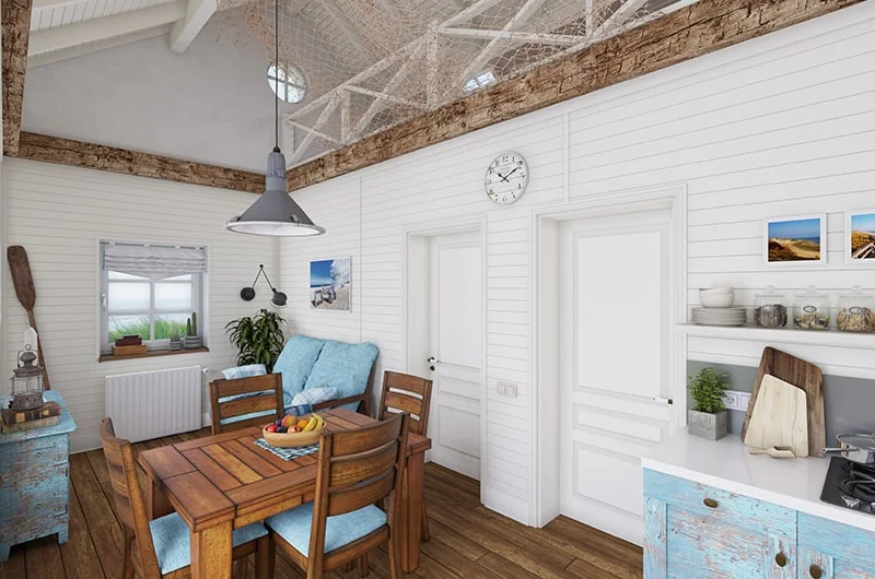 Interior visualization. Vacation apartment. Sylt