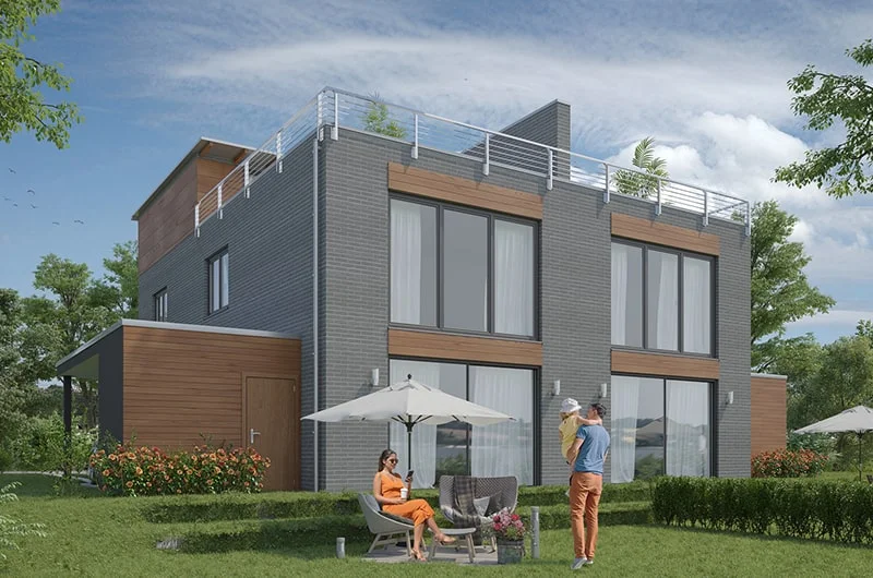 Exterior visualization. Residential house. Kappeln