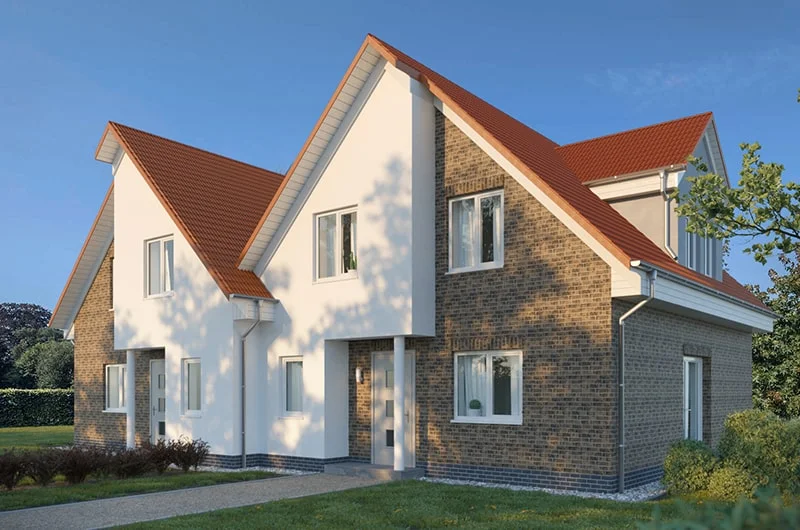 Exterior visualization. Duplex