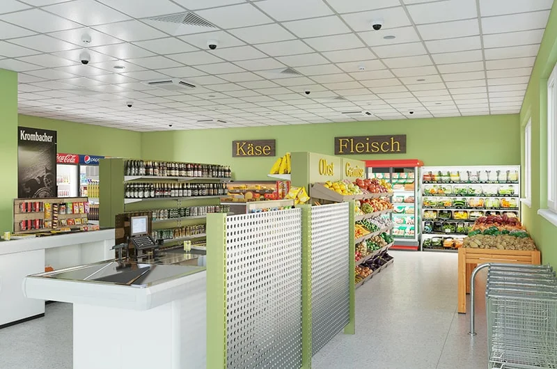 Exterior visualization. Organic store. Baltschieder